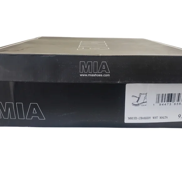 MIA Tauren Faux Leather Combat Boots Women's Size 9 Chassidy White Malta - Picture 14 of 16